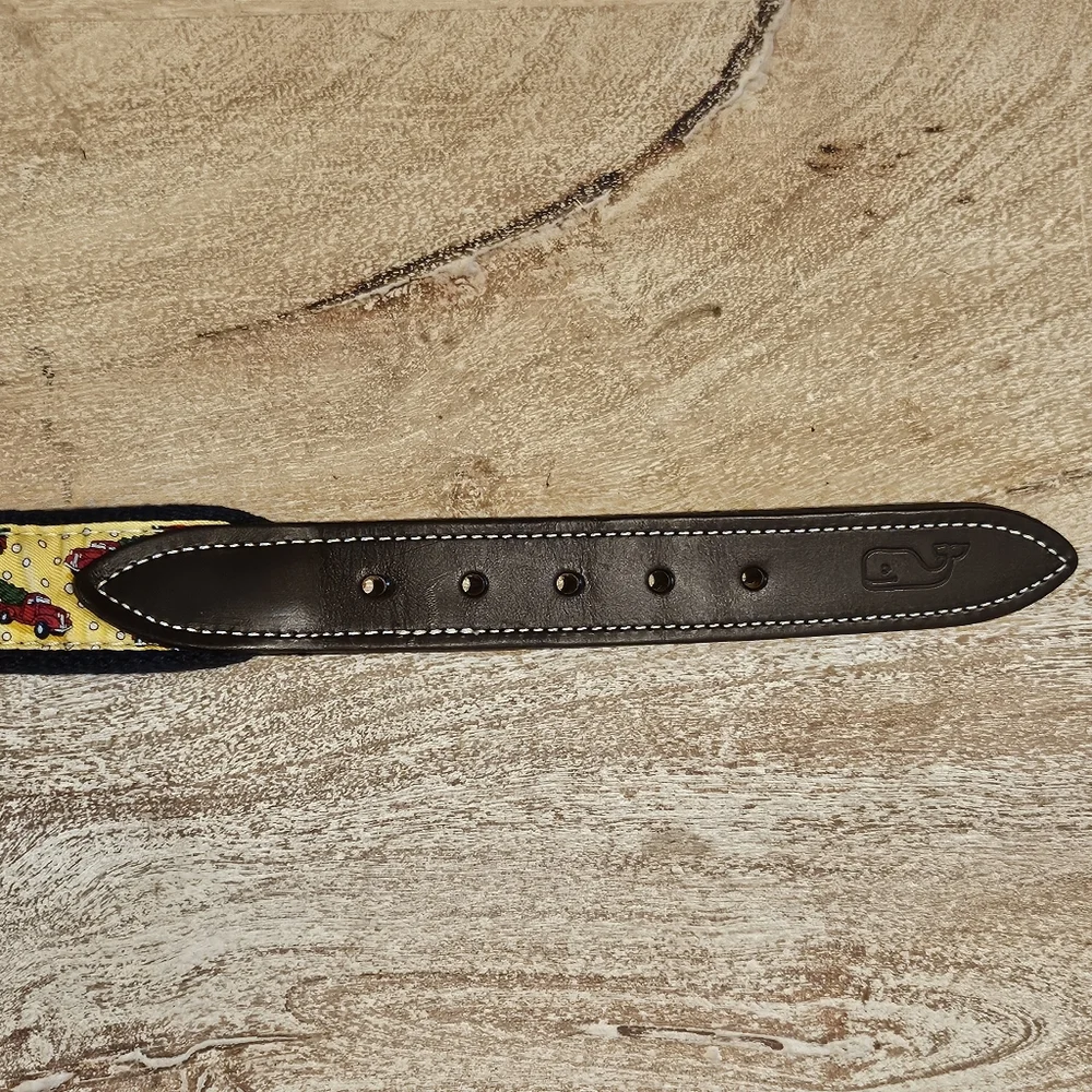 NWT Vineyard Vines Truck and Christmas Tree Canvas Club Belt - Size 1